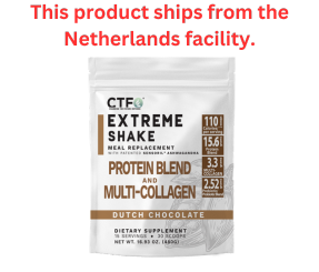 Chocolate EXTREME SHAKE w/Sensoril® Ashwagandha PROTEIN & MULTI-COLLAGEN Limited Quantity - 1 per order (15 servings, 2 scoops per serving)